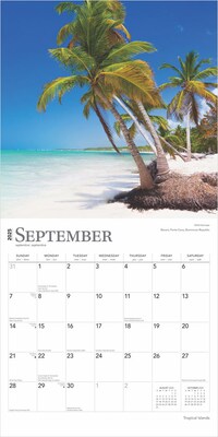 2025 BrownTrout Tropical Islands 12" x 12" Monthly Wall Calendar (9781975477899)