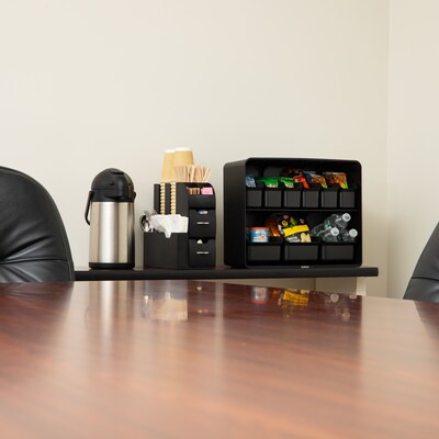 Mind Reader Plastic Organizer, Black (SNACKSHELF-BLK)