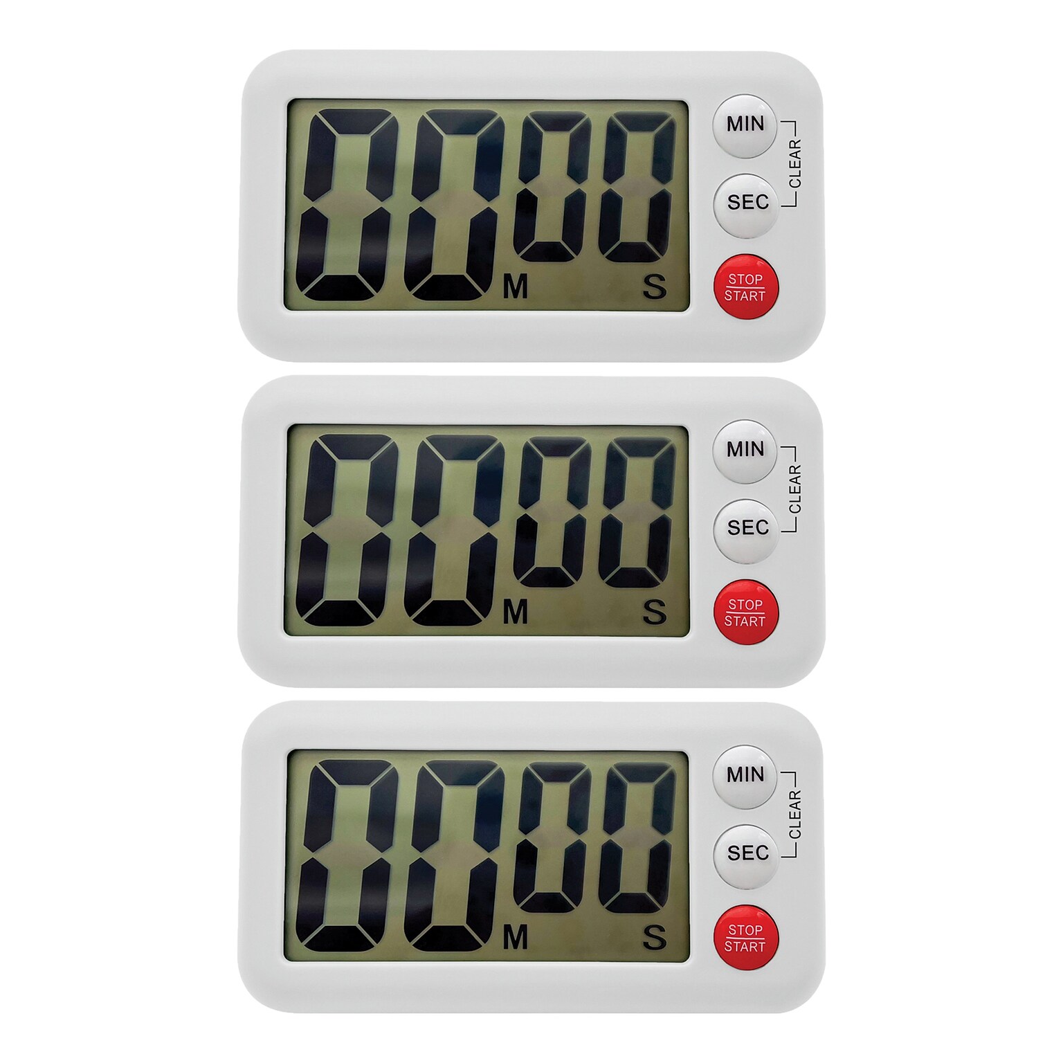 Teacher Created Resources Digital Timers, White, 3/Bundle (TCR21040-3)