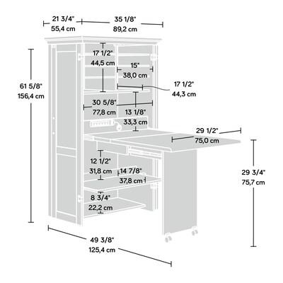 Sauder Select Craft and Sewing Armoire, Mystic Oak (430444)