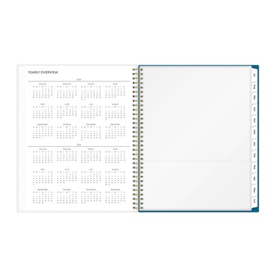 2025-2026 Blue Sky Bakah Blue 8.5" x 11" Academic Year Weekly & Monthly Planner, Plastic Cover, Multicolored (131951-A26)