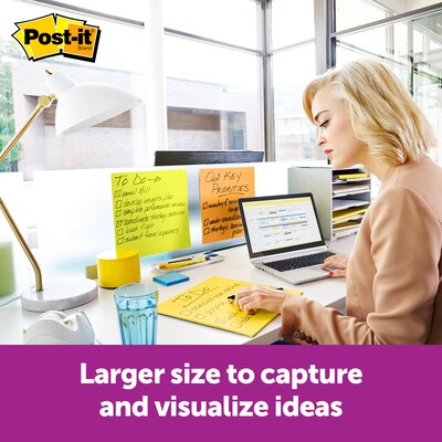 Post-it Big Notes Sticky Notes, 11" x 11", Green, 30 Sheets/Pad (BN11G)