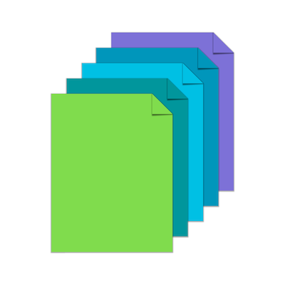 Astrobrights Colored Paper, 24 lbs., 8.5 x 11, Assorted Cool Colors, 500 Sheets/Ream (WAU20274)