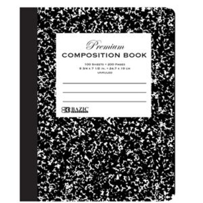Bazic Composition Notebooks, 100 Sheets, Black (BAZ5051)