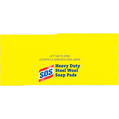 CloroxPro S.O.S Heavy Duty Steel Wool Soap Pads, 15 Pads/Pack (88320)