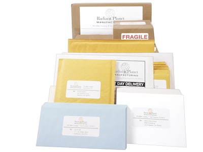 PRES-a-ply Laser/Inkjet Shipping Labels, 8-1/2" x 11", White, 100 Labels/Box (30605)
