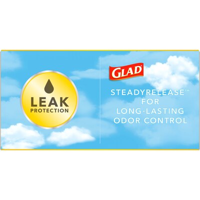 Glad ForceFlex Tall Kitchen Drawstring Trash Bags, 13 Gal., Fresh Clean Scent with Febreze Freshness, 80/Box (78899)