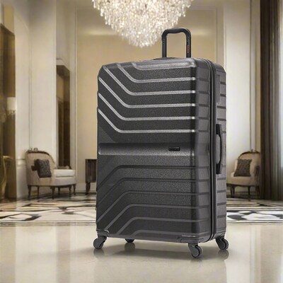 InUSA Aurum 33.66 Hardside Suitcase, 4-Wheeled Spinner, TSA Checkpoint Friendly, Black (IUAUR00XL-BLK)