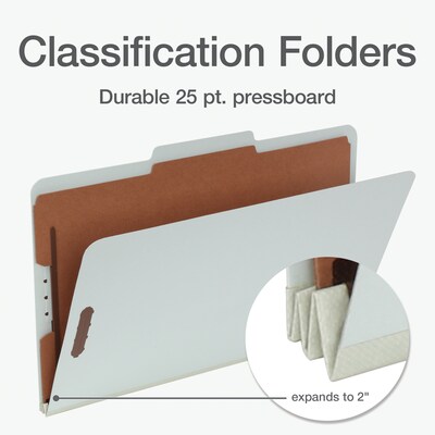 Pendaflex Recycled Classification Folder, 1-Dividers, 2" Expansion, Legal Size, Light Green, 10/Box (17175EE)