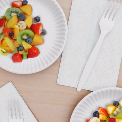 Perk™ Economy Paper Plates, 6", White, 1000/Carton (PK56517)
