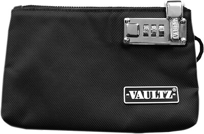 Vaultz Money Bag w/ Lock, Fabric, Black (VZ00503-CAM)