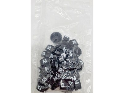 National Hanger Plastic Size Marker, M, Black/White, 25/Pack (SM25MBW)