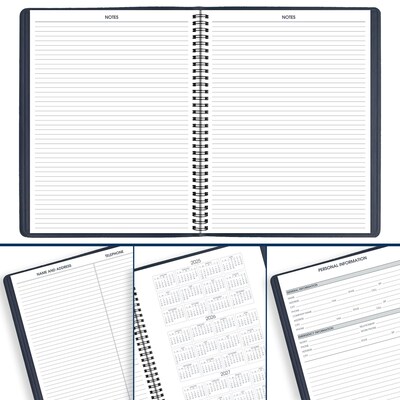 2026 AT-A-GLANCE 8.25" x 11" Weekly Appointment Book Planner, Faux Leather Cover, Navy (70-950-20-26)