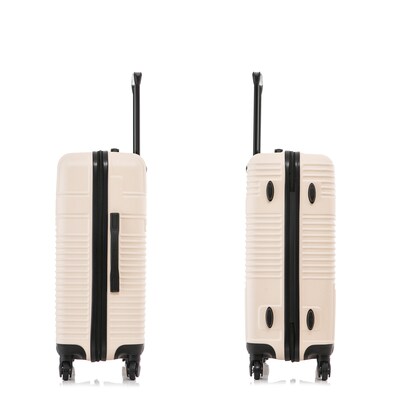 InUSA Resilience 25.59" Hardside Suitcase, 4-Wheeled Spinner, TSA Checkpoint Friendly, Sand (IURES00M-SAN)