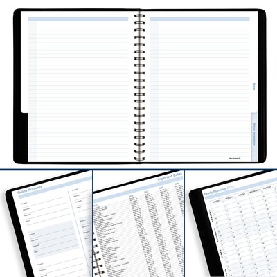 2026 AT-A-GLANCE The Action 8" x 11" Weekly Appointment Book, Faux Leather Cover, Black (70-EP01-05-26)