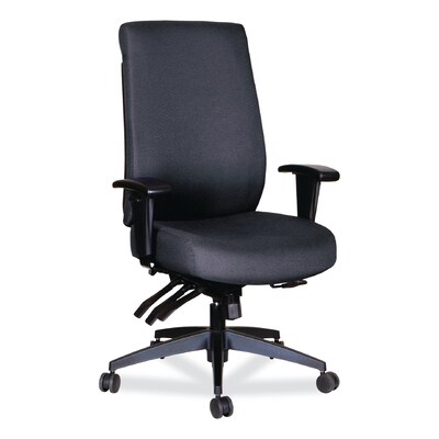 Alera® Wrigley Series Height Adjustable Arm Ergonomic Fabric Task Chair, Black (ALEHPM4101)