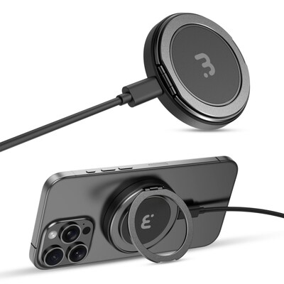 MYBat 360° Wireless Charger 15W Fast Charging Meets 360° Stand & Grip