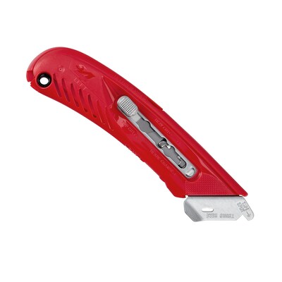 Pacific Handy Cutter S4 Safety Cutter w/ 1 Safety Point Blade, Left Handed, Red (166-S4L)