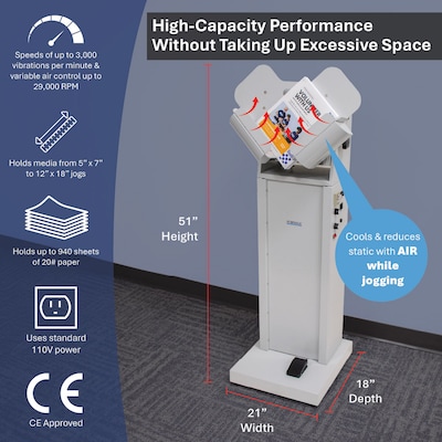 Formax High-Capacity Paper Joggers, 940 Sheets (FD404A1)