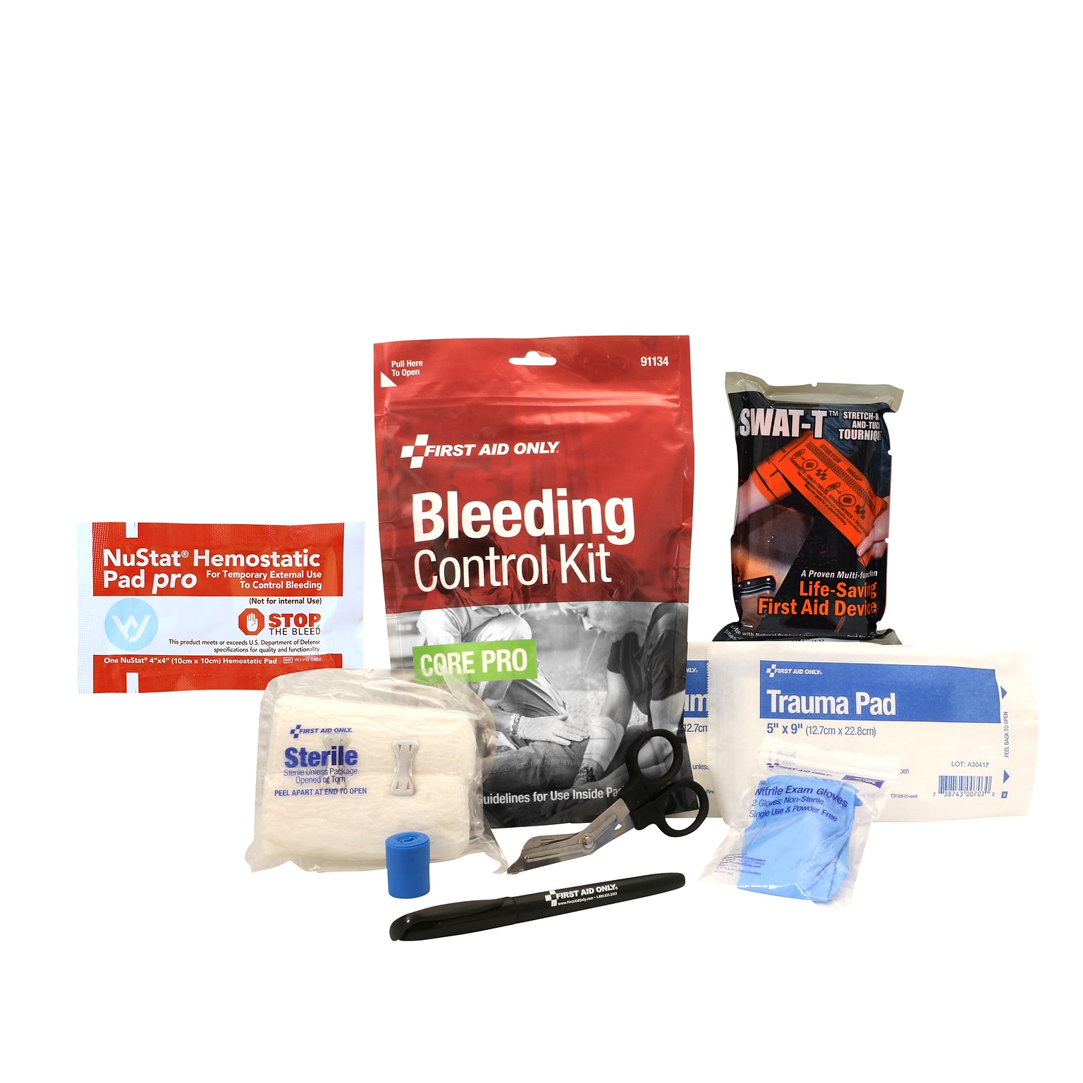 First Aid Only Core Pro 11-Piece Bleeding Control Kit (91134)