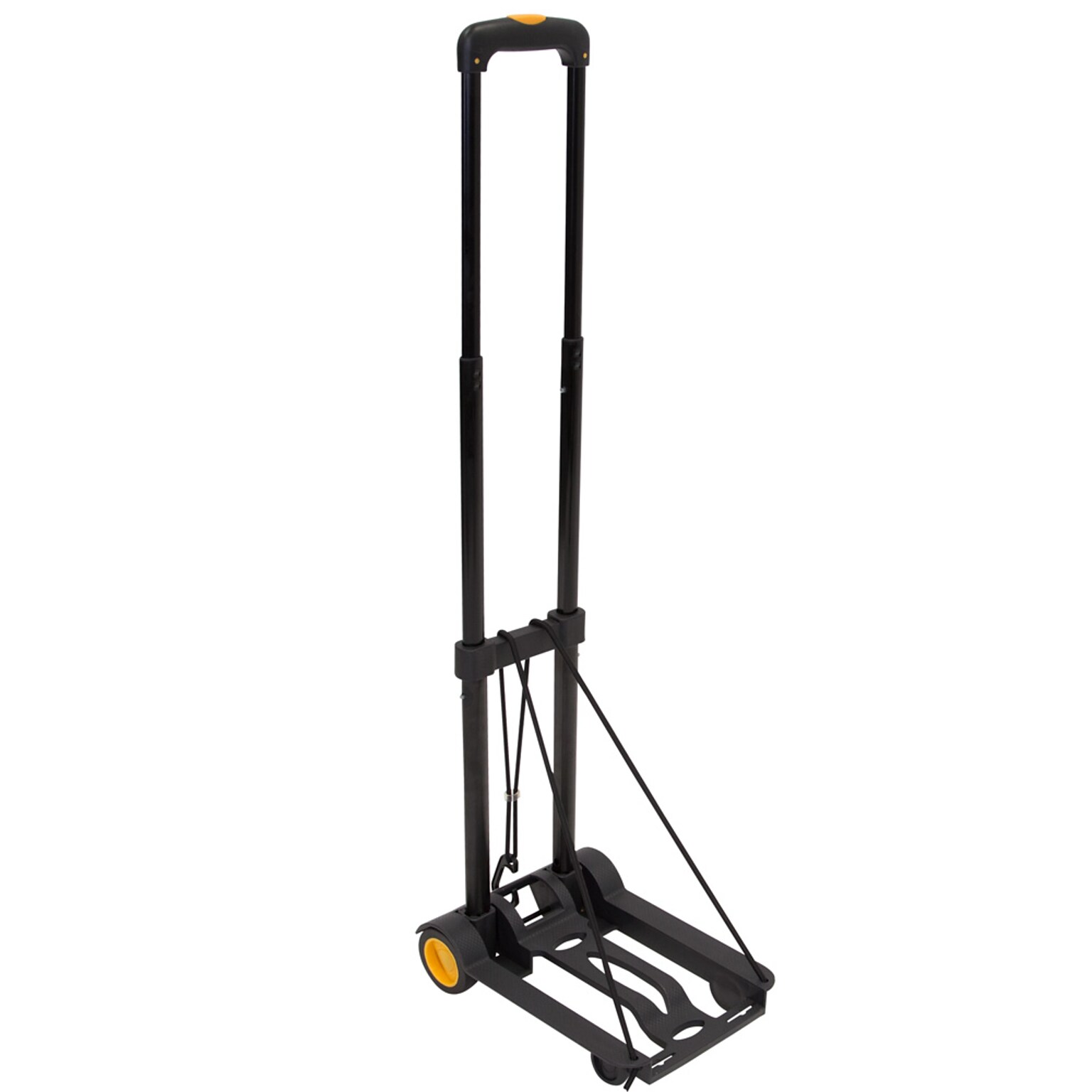 Mount-It! Folding Luggage Cart and Dolly, Holds Up to 77 lbs. Capacity, Black/Yellow (MI-912)