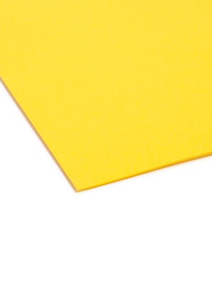 Smead FasTab Hanging File Folders, 1/3-Cut Tab, Letter Size, Yellow, 20/Box (64097)