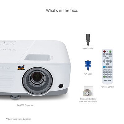 ViewSonic 4000 Lumens SVGA Home with HDMI and Vertical Keystone, White (PA503S)