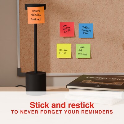 Staples Ultra Sticky Notes, 2" x 2", Summer Breeze Collection, 100 Sheets/Pad, 6 Pads/Pack (ST62880)