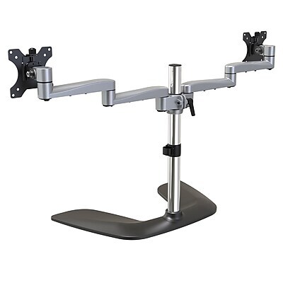 StarTech Dual Monitor Stand, For Up to 32 Monitors, Black/Silver (ARMDUALSS)