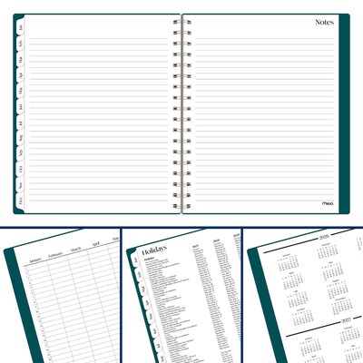 2027 Mead Essentials 7" x 8" Calendar Year Monthly Planner, Plastic Cover, Teal (CRM8304227)