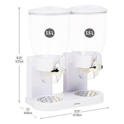 Mind Reader Food Storage Dispenser, White (CEREALD2-WHT)