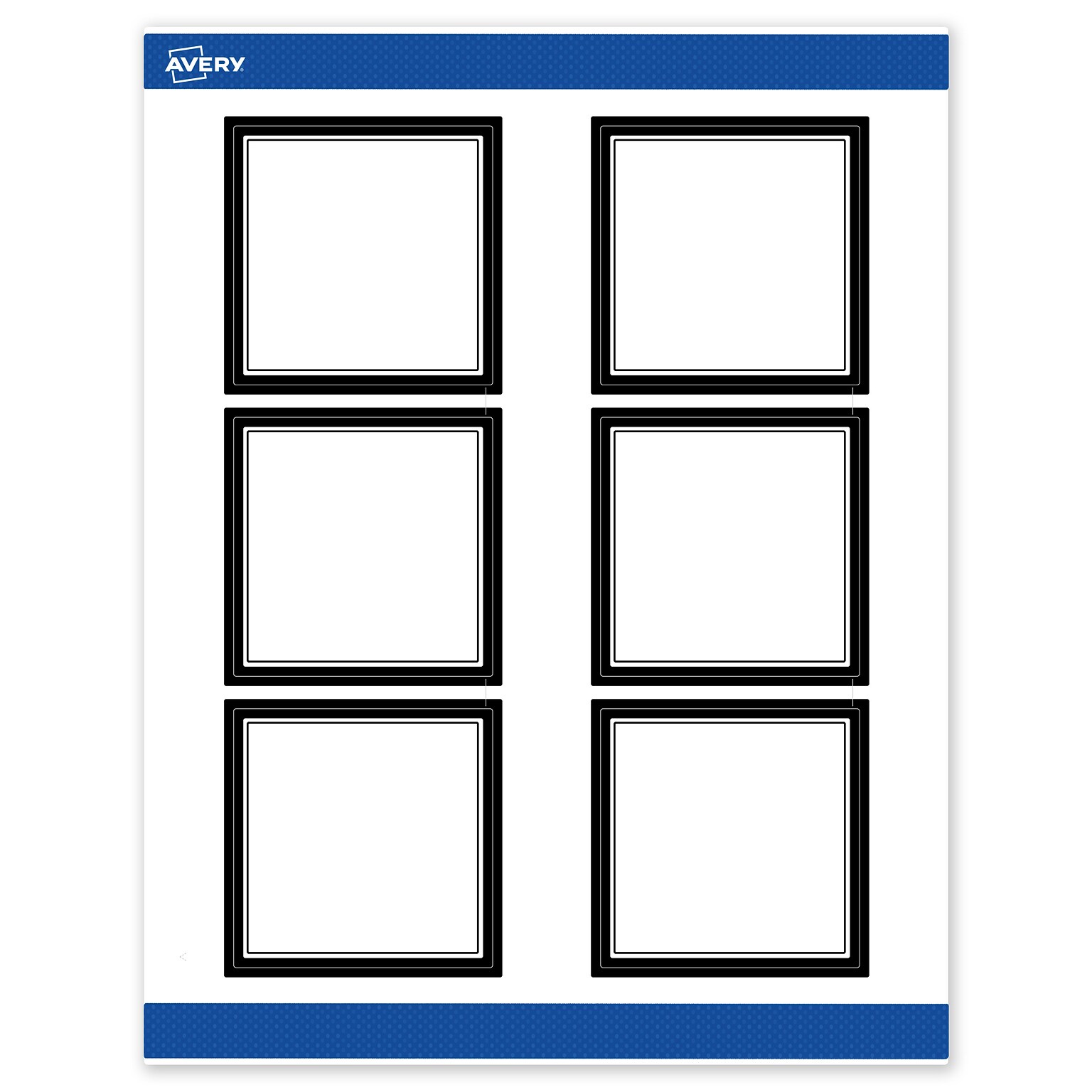 Avery Laser/Inkjet Square Multipurpose Labels, 3 x 3, White, 60/Pack (S00DM3)