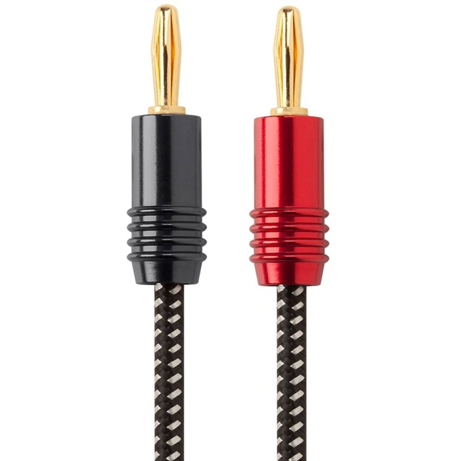 Monoprice Affinity Banana Plug Audio Cable, Black/Red (15519)