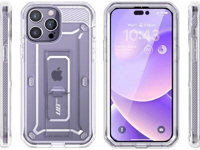 SUPCASE Unicorn Beetle PRO Clear Rugged Case for iPhone 14 Pro Max (SUP-iPhone2022Pro-6.7-UBPro-SP-Clear)