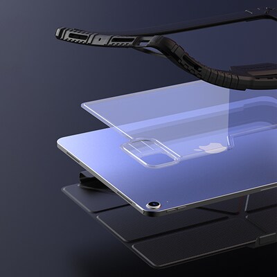 SaharaCase Heavy Duty Folio Case for 13" Apple iPad Air M2 (2024), Scorpion Black (TB00408)