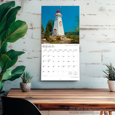 2026 BrownTrout Great Lakes Lighthouses 12" x 12" Monthly Wall Calendar (9798330704361)