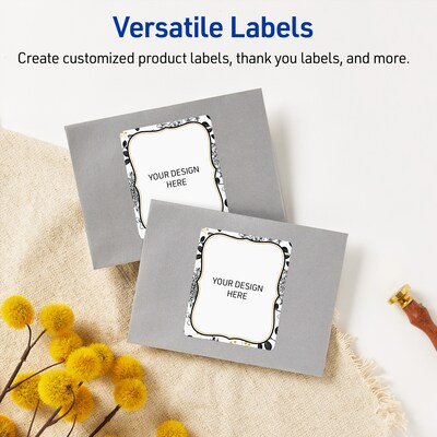 Avery Rectangle Laser/Inkjet Multipurpose Labels, 4" x 3-1/3", White, 40/Pack (19479371036)