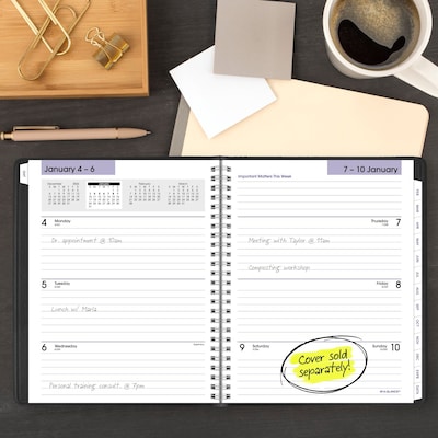 2027 AT-A-GLANCE DayMinder Executive 8.75" x 7" Weekly & Monthly Planner Refill Pages, White (G545-50-27)