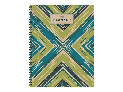 2023 TF Publishing X Marks the Spot 9 x 11 Weekly & Monthly Planner, Blue/Green (LWM-23-9706)