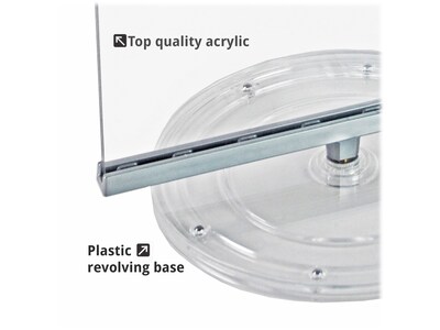 Azar Sign Holder, 8.5" x 11", Vertical, Clear Acrylic, 2/Pack (108554)