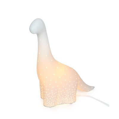 Simple Designs Porcelain Dinosaur Table Lamp (LT2093-WHT)