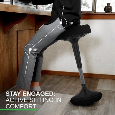 Uncaged Ergonomics Armless Wobble Active Office Stool, Black (WSB)