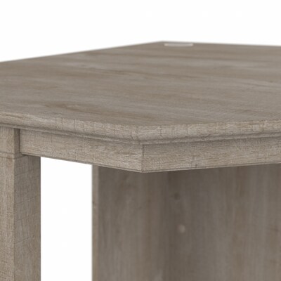 Bush Furniture Key West 34" Small Corner Desk with Storage Cabinet, Washed Gray (KWS052WG)