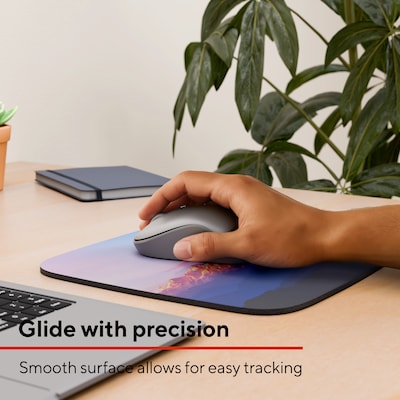 Staples TECH Non-Skid Mouse Pad, MOUNTAIN SUNRISE (ST63282)