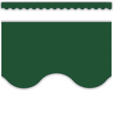 Teacher Created Resources Border Trim, 2.19" x 2.92', Pine Green Scalloped, 12/Pack, 6 Packs/Bundle (TCR9239-6)