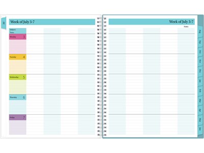 2023-2024 Blue Sky Dots 8.5 x 11 Academic Weekly & Monthly Teacher Planner, Plastic Cover, Multico