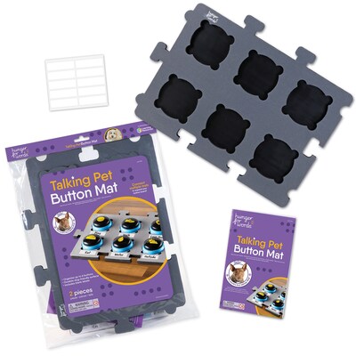 Hunger For Words Talking Pet Button Mat, Multicolored, 6 Pieces (LER9355)