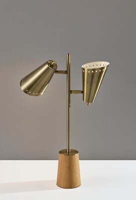 Adesso Josephine Desk Lamp, Antique Brass (9410-21)