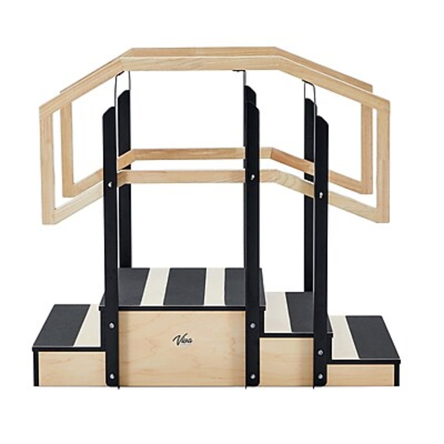 Viva Comfort Physical Therapy Non-slip Staircase with Safety Handles, 500 lbs. Capacity, Natural Wood (ADI906-01-MK)