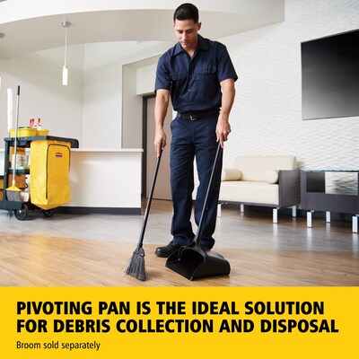 Rubbermaid Executive Lobby Pro 11.25 Plastic Upright Dustpan, Black (FG253100BLA)